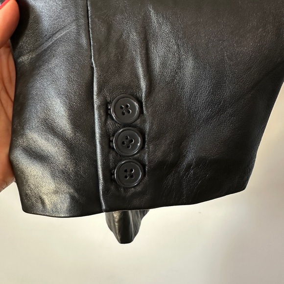 Genuine Leather Blazer Jacket By Jacklyn Smith Classics Size 26W - Picture 9 of 13